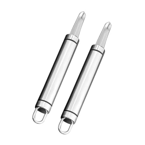 iplusmile 2個 ステンレス製リュウガン去核器 耐久性実用的フルーツコアラー 手に馴染むコンパクト キッチン用便利な果物芯抜き器
