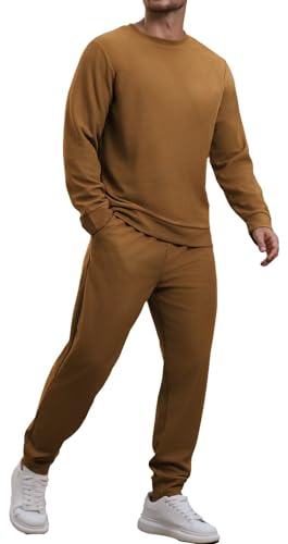 Mens Tracksuit 2 Piece Sweatsuits Sets Long Sleeve Pullover Sweatshirt and Pants Set Casual Jogging Outfits