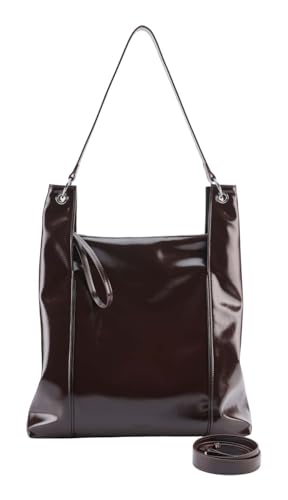 Bolso bandolera de hombro hobo Delary marrón oscuro, moda y funcionalidad para el día a día
