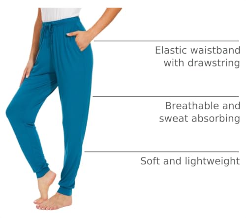 Image of GYS Women's Pajama Pants - Viscose Made from Bamboo, Joggers Pants with Pockets Comfy Lounge Sleep Pants Pj Bottoms