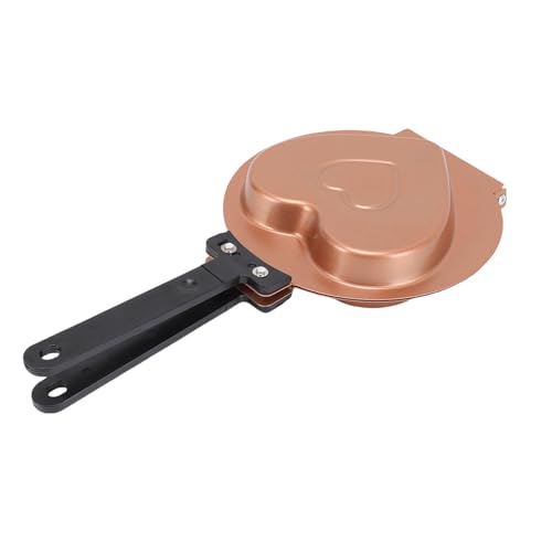 TARSHYRY Máquina para Hacer Panqueques de Doble Cara, Diseño Abatible Antiadherente para un Calentamiento Uniforme, con Construcción de Acero Ti Fácil de Limpiar, para Desayunos y Postres (GOLD)
