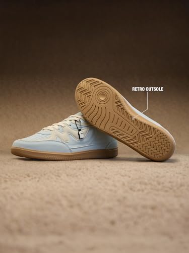 Image of The Souled Store Kanso V2: Emerald Women and Girls Low Top Sneakers | Green & Off-White Retro Trainer with Premium Suede, Durable Gum Outsole & Padded Ankle Support