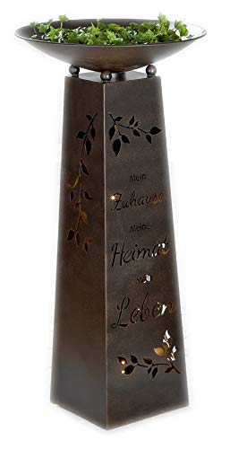 Metallständer mit Ausschnitten Heimat komplett mit Schale Schalenständer mit Pflanzschale