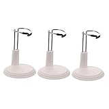 Alasum 3個ドールスタンド ドールディスプレイスタンド 耐摩耗性 人形用ホルダー 広ベースで安定感のあるディスプレイラック