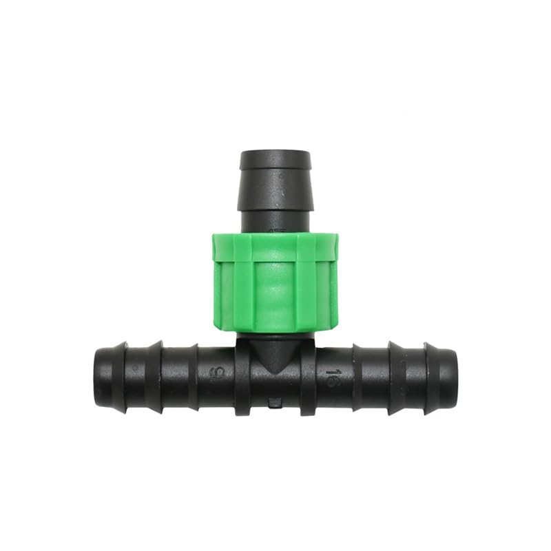 50pcs 1/2 "tubo flessibile a 16mm nastro gocciolante raccordo a T connettore divisore acqua controdado serra irrigazione a goccia