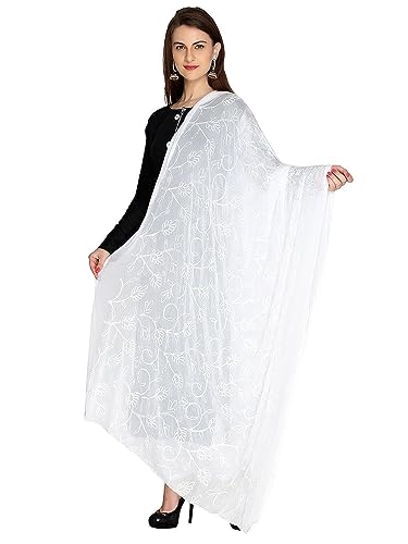 Woman's Embroidered Soft Chiffon Chunni,Dupatta, Stole