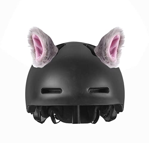 Tianbi 2Pcs Plush Cat Ears,Hair Clips Hairpins Headwear,Cute Helmet Accessories for Bicycle Helmet Ski Motorcycle Helmet Snowboard Helmet (Helmet Not Included) - Image 3