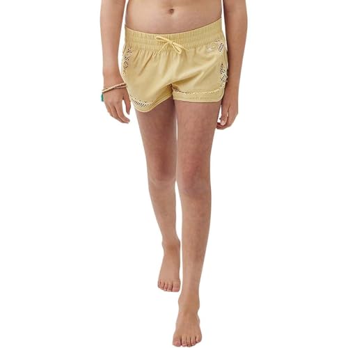 O'NEILL Girls Renew Stretch 2 Boardsh Elastic Waist Board Shorts, Straw, 14
