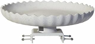 Farm Innovators Model HBC-120 All Seasons Decorative Gray Stone Scalloped Heated Birdbath