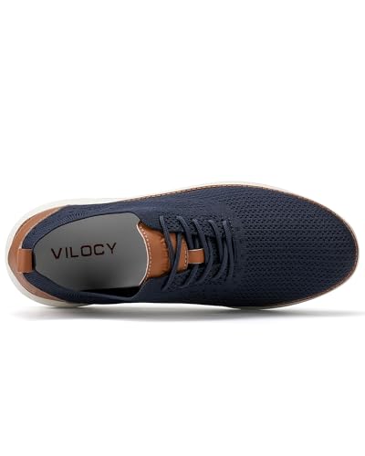 Image of VILOCY Men's Casual Dress Sneakers Lace-Up Oxfords Business Mesh Breathable Walking Shoes Tennis Comfortable
