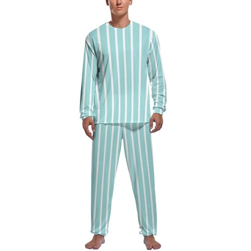 Vêtements de nuit homme à rayures bleues pour soirées cocooning