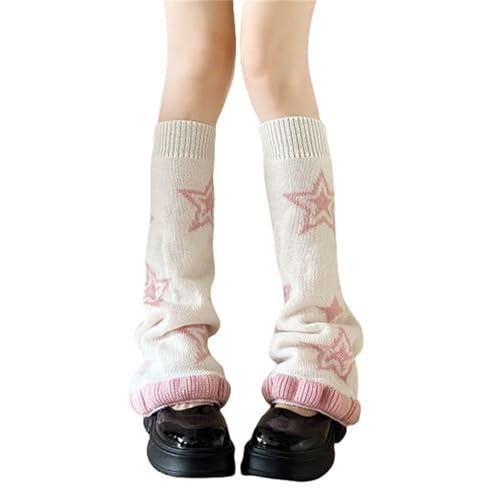 Goth Y2k Leg Warmers for Women Rave Hippie Alt Emo Knit Grunge Winter