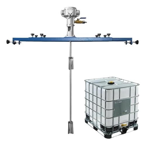 CAFIEDR Agitador de Aire, Mezclador neumático, Mezclador de Pintura, hélice Plegable, Mezclador de Pintura con Clip de Aire, Mezclador de pigmentos con Soporte para agitador de disolvente de Tinta