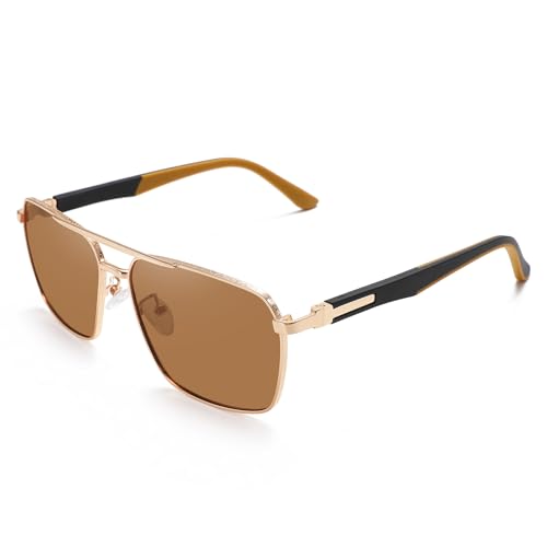 Image of Sunglasses for Men Women Trendy Polarized Sunglasses UV400 Fashion SunGlasses Aviator Sunglasses for Driving Fishing