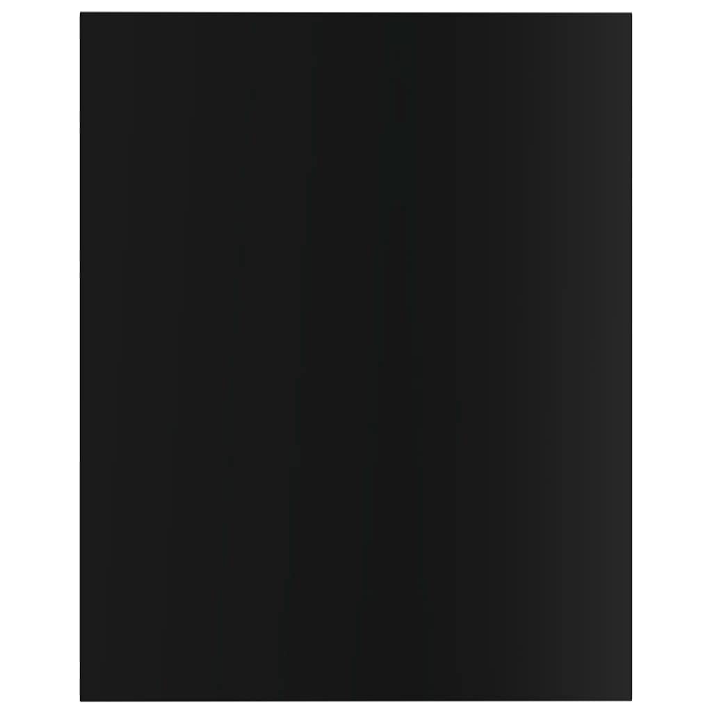 Regał na książki 8 szt. wysoki połysk czarny z materiału drewnopochodnego 40 x 50 x 1,5 cm, możliwość rozszerzenia do systemu regałowego, regał ścienny, regał stojący, więcej miejsca do