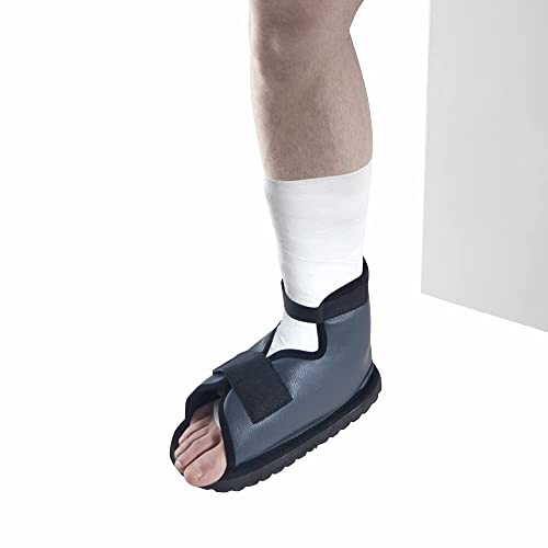KUDIZE Cast Shoe Foot Support Medical Surgical Shoe, Ankle Support for Firmness & Prevents Wear & Tear of the Cast Cover, Food Fracture Support After Plaster for Men & Women (Small, Grey)