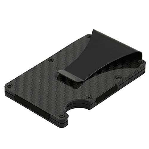 Carbon Fiber Wallet, RFID Wallets For Men,Metal Card Holder Money Clip Metal Money Clip Wallet RFID Wallet Aluminum Slim Cash Credit Card Holder for Men and Women3