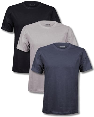 Image of Kingsted T-Shirts for Men Pack - Royally Comfortable - Super Soft Premium Fabric - Well-Crafted Classic Tee