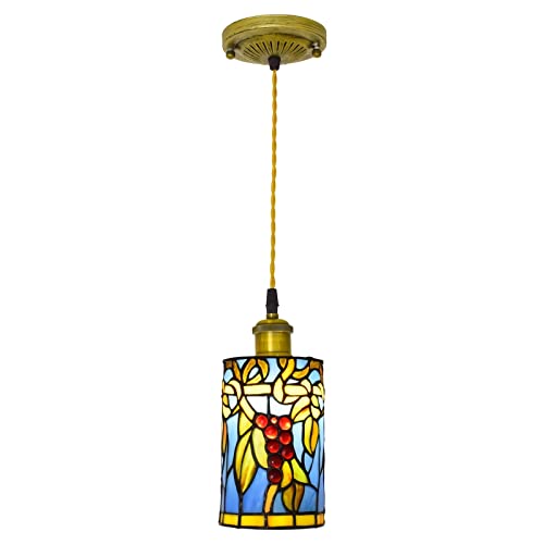 Mini Lámpara Colgante, Lámpara Colgante De Vidrieras, Lámpara Decorativa De Estilo Victoriano para Sala De Estar, Comedor, Isla, Pasillo