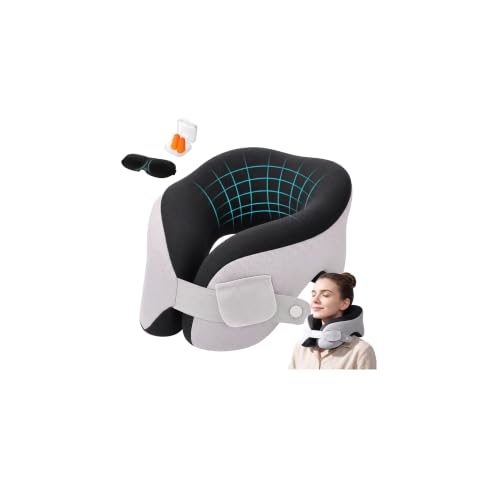Image of Travel Neck Pillows for Airplanes-6 in 1 Wear Styles, Relief Neck Pain