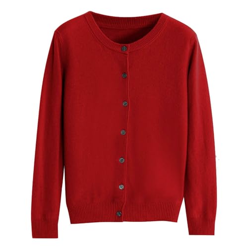 Cardigans for Women Button Down Crew Neck Long Sleeve Knitted Jacket Coat Fall Winter Warm Open Front Cardigan Sweater4