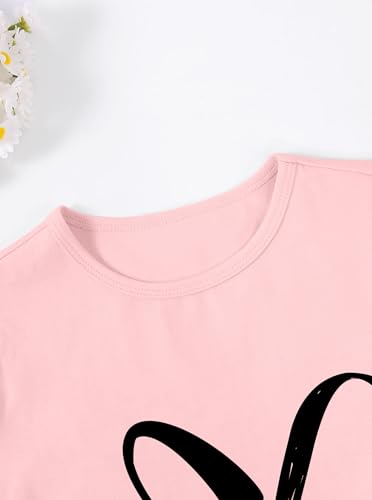 Image of Girls' Graphic Tees Summer Cute Tops Casual Short Sleeve Crew Neck T Shirts