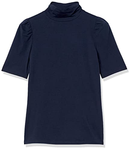 Image of Amazon Essentials Women's Cotton Modal Draped Puff Sleeve Turtleneck