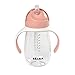 BÉABA Vaso de Aprendizaje con Boquilla para Bebe, Biberón 100 % hermético, Taza Antigoteo con pajita, Antiderrame, 2 en 1, Asas extraíbles, Resistente, Tritan y silicona, 300ml, Rosa