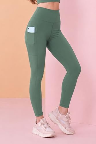 Image of KP Trendz Women's High Waist Gym Leggings with Side Pocket | Tummy Control Yoga Pants for Women | Stretchable Workout Tights for Running, Fitness, Gym & Activewear