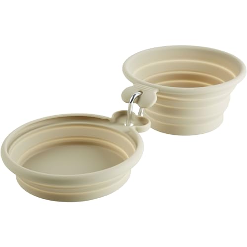 HUNTER Silicone Travel Bowl List, 350 ml, Tan, Pack of 2
