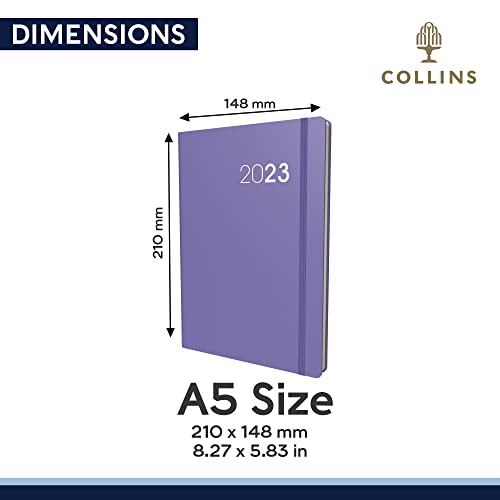 Collins Legacy A5 Day To Page 2023 Diary - Purple (CL51.55-23) - Complete Planner, Agenda and Journal with Soft Touch Cover - Image 2