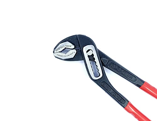 Image of PERFECT TECH 10 Inch Water Pump Plier | Sturdy Insulated Steel Groove Plier /Monkey Plier /Slip Joint /Drop Forged | Box Type Rubber Grip | Heavy Duty Build | Strong Jaw Force | Original Long Lasting