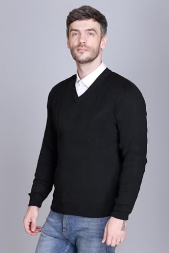 Image of V Neck Wool Sweater Pullover for Men Winter Fullsleeve | Warm Fabric
