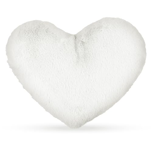 Bestlivings Coussin en forme de cœur - Coussin décoratif en peluche - Coussin moelleux - Pour chambre d'enfant, canapé, chambre à coucher - Certifié Öko-Tex