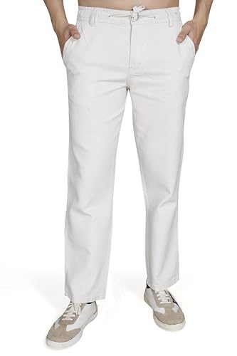 Image of DIVISIVE Men's Relaxed Fit Cotton Linen Blend Trousers