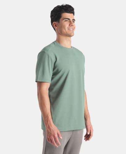 Image of Jockey AM74 Men Microfiber Fabric Round Neck Half Sleeve T-Shirt with StayFresh Treatment