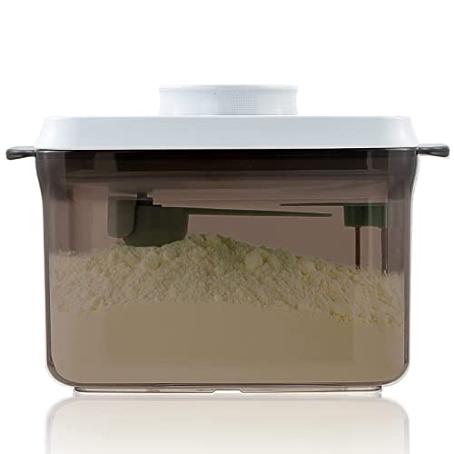 Image of Tourdeus Formula Container - Airtight Milk Powder Container for Travel, Formula Dispenser Container with Scraper 300g 1000ml Brown