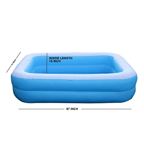 Image of Majik 10 Feet Swimming Pool Tub for Family Kids Adult for Summer (Free Swimming Ring, 140 Balls, Swimming Goggles and Earplug) 3.05 M x 1.83M x 56CM (6.7 Feet)
