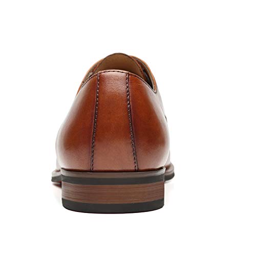 Image of Men's Cap Toe Lace up Oxford Dress Shoes Posh-1-tan