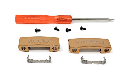 Studio3 Charnières de rechange en métal pour casque sans fil Beats Studio 3.0 Or rose