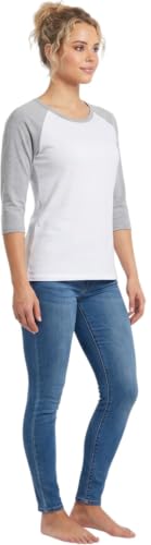 Image of ToBeInStyle Women's Classic Two Color Cotton Baseball T-Shirts