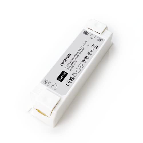 illuburg Transformador LED 24V 60W Sin Parpadeo para Tira LED Alimentador Fuente de Alimentación Driver