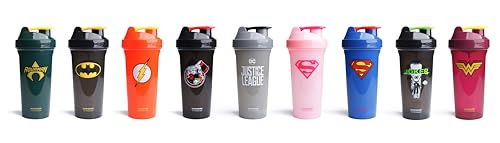 Smartshake Lite Justice League Protein Shaker Bottle 800ml – DC Comics Wonder Woman Water Bottle, Leakproof BPA Free Gym Shaker Bottle for Protein Shakes And Protein Powder, Wonder Woman