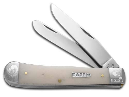 CASE XX Scrolled Natural Bone Trapper 1/200 Stainless Pocket Knife Knives