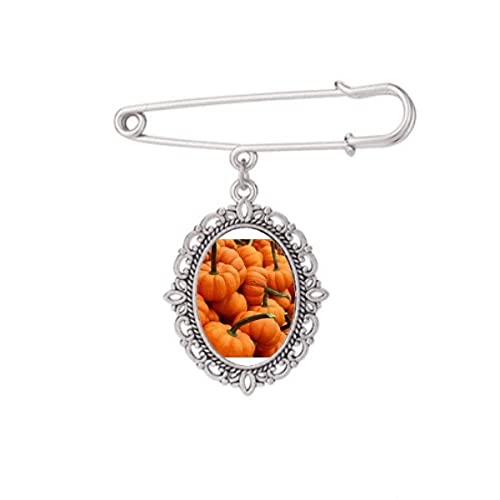Broche citrouille avec image photographique haute définition taille M
