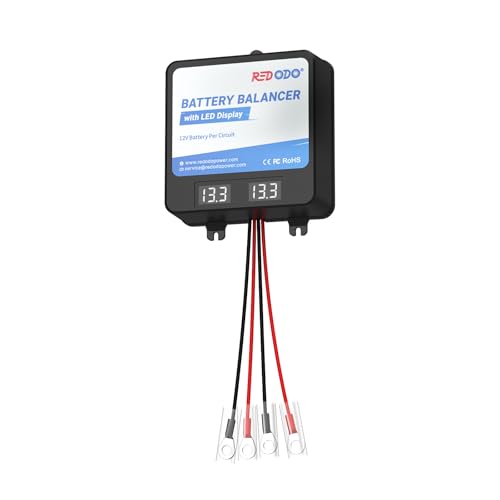 Redodo Battery Balancer 24V(2 * 12V) Battery Equalizer with LED Display, Supports for LiFePO4/Lead...