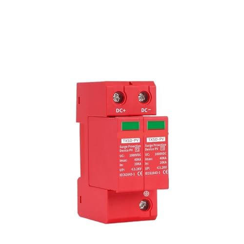 Protector de voltaje solar DC 600V 60KA con descargadores fotovoltaicos de 2P