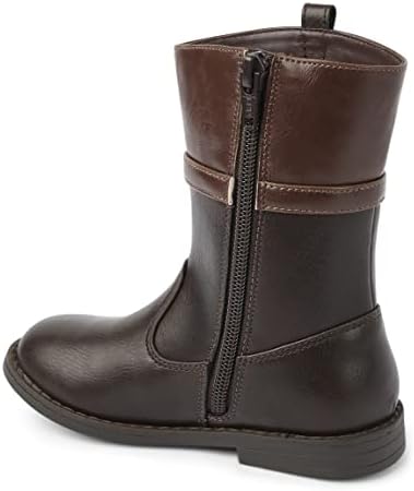 Gymboree, and Toddler Girls Faux Leather Tall Boots,TAN/BROWN,10 | Image 2