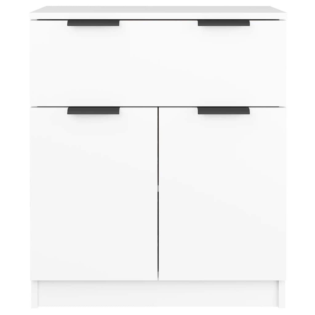 vidaXL Buffet Organisateur de Maison Armoire de Rangement Meuble de Rangement Armoire de Salon Intérieur Blanc 60x30x70 cm Bois d'Ingénierie