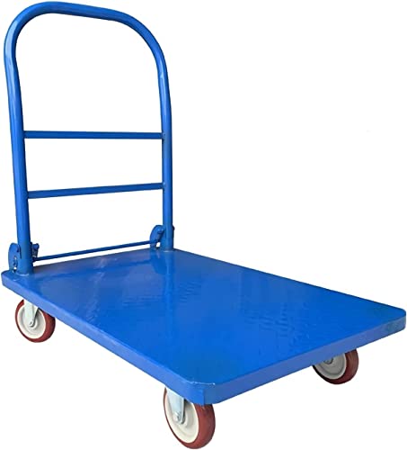Carretilla de mano plana acero 660lb con asa plegable miniatura 1